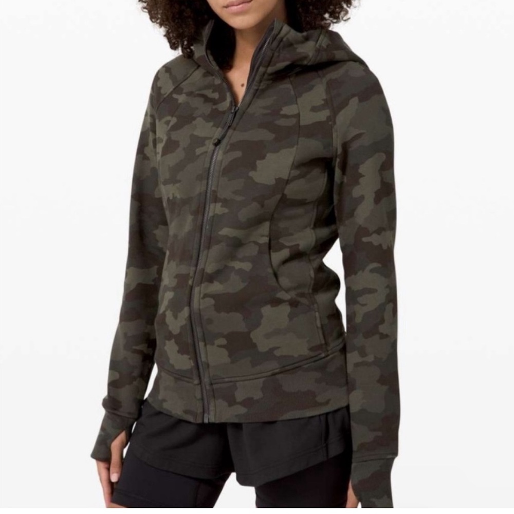 Lululemon camo full zip scuba hoodie